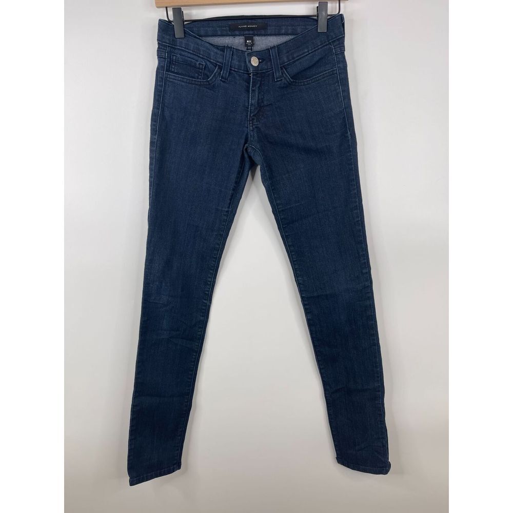 Flying Monkey Womens Jeans Size 25‎ Dark Wash Skinny Low Rise Denim